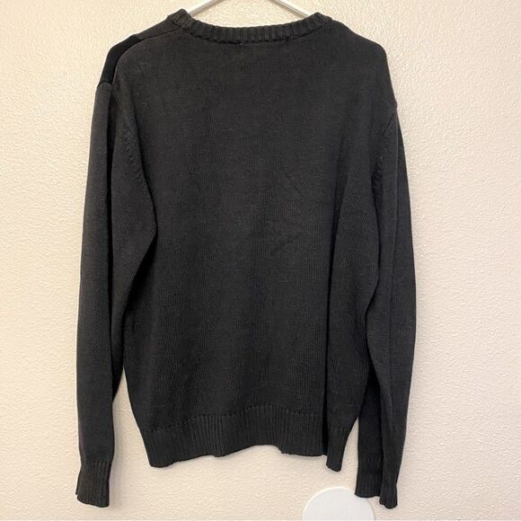 Oscar De La Renta Gray Color Block Crew Neck Long Sleeved Sweater Men's XL - Picture 3 of 9